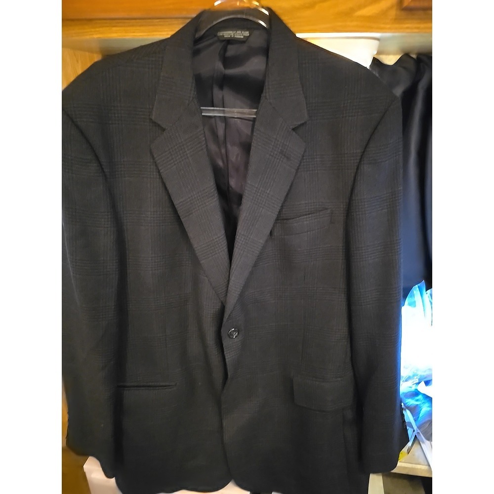 38R* Evan Picone USA Mens Vintage Pure Wool 2 Button Blazer Sport Coat Sand